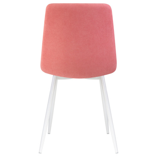 Стул обеденный DOBRIN ALEX (белые ножки, розовая ткань (UF860-05B))