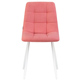 Стул обеденный DOBRIN ALEX (белые ножки, розовая ткань (UF860-05B))