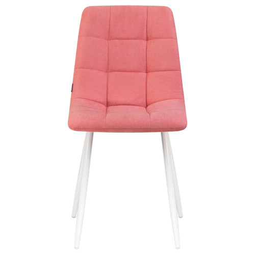 Стул обеденный DOBRIN ALEX (белые ножки, розовая ткань (UF860-05B))