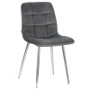 Стул обеденный DOBRIN ALEX (хром ножки, темно-серый велюр (V108-91))