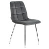 Стул обеденный DOBRIN ALEX (хром ножки, темно-серый велюр (V108-91))