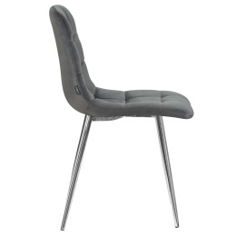Стул обеденный DOBRIN ALEX (хром ножки, темно-серый велюр (V108-91))