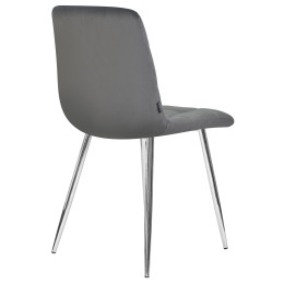 Стул обеденный DOBRIN ALEX (хром ножки, темно-серый велюр (V108-91))