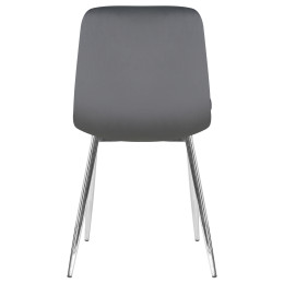 Стул обеденный DOBRIN ALEX (хром ножки, темно-серый велюр (V108-91))