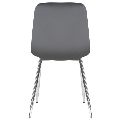 Стул обеденный DOBRIN ALEX (хром ножки, темно-серый велюр (V108-91))