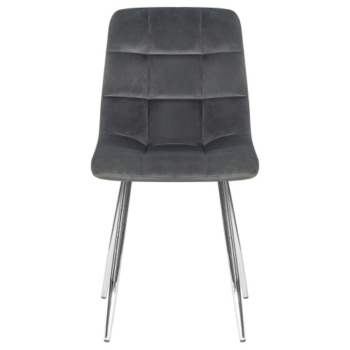 Стул обеденный DOBRIN ALEX (хром ножки, темно-серый велюр (V108-91))