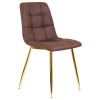 7094-LML ALEX, цвет сиденья коричневая микрофибра (PK-03), цвет основания золото