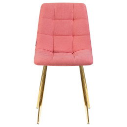Стул обеденный DOBRIN ALEX (золотые ножки, розовая ткань (UF860-05B))