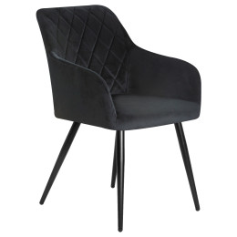 8266-LML ROBERT, цвет сиденья черный велюр (V108-77), цвет основания черный