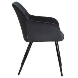 8266-LML ROBERT, цвет сиденья черный велюр (V108-77), цвет основания черный