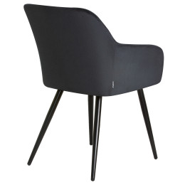 8266-LML ROBERT, цвет сиденья черный велюр (V108-77), цвет основания черный