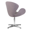 Кресло дизайнерское DOBRIN SWAN (серая ткань IF11)