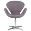 Кресло дизайнерское DOBRIN SWAN (серая ткань IF11)