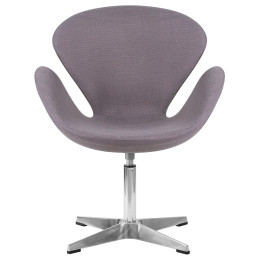 Кресло дизайнерское DOBRIN SWAN (серая ткань IF11)