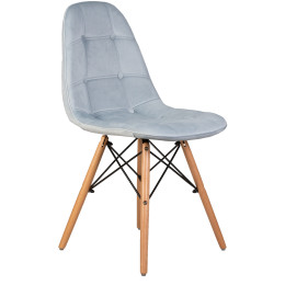 301-LMZL BENNET, цвет сиденья пудрово-голубой велюр (HLR-15), цвет основания светлый бук