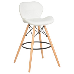 302B-LMZL BUTTERFLY BAR, цвет сиденья белый, цвет основания светлый бук