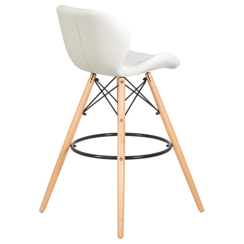 302B-LMZL BUTTERFLY BAR, цвет сиденья белый, цвет основания светлый бук