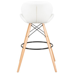 302B-LMZL BUTTERFLY BAR, цвет сиденья белый, цвет основания светлый бук