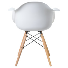 Стул обеденный DOBRIN DAW (ножки светлый бук, цвет сиденья белый)