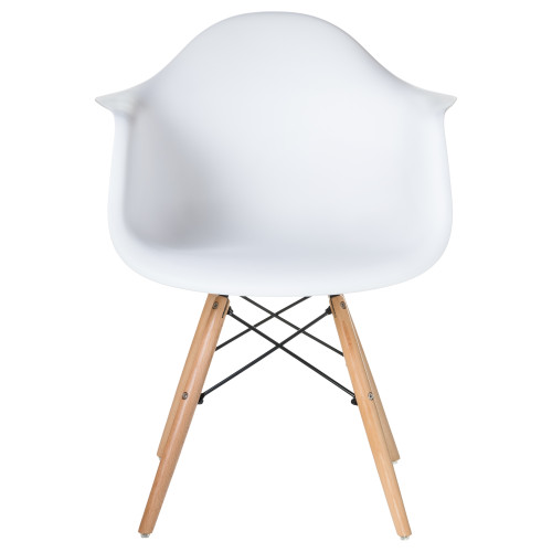 Стул обеденный DOBRIN DAW (ножки светлый бук, цвет сиденья белый)