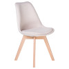 Стул обеденный LMZL-PP635-1 (ножки светлый бук, цвет сиденья кремовый)