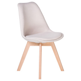 Стул обеденный LMZL-PP635-1 (ножки светлый бук, цвет сиденья кремовый)