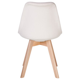 Стул обеденный LMZL-PP635-1 (ножки светлый бук, цвет сиденья кремовый)