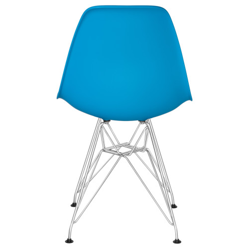 638APP-LMZL DSR, цвет сиденья голубой (BE-02), цвет основания хромированная сталь