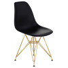 Стул обеденный DOBRIN DSR (ножки золотые, цвет чёрный (B-03))