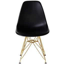 Стул обеденный DOBRIN DSR (ножки золотые, цвет чёрный (B-03))