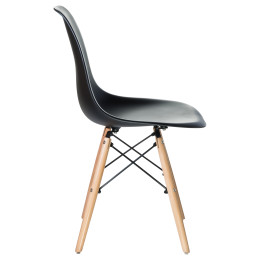 Стул обеденный DOBRIN DSW (ножки светлый бук, цвет чёрный (B-03))