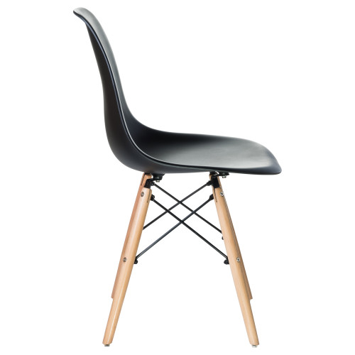 Стул обеденный DOBRIN DSW (ножки светлый бук, цвет чёрный (B-03))