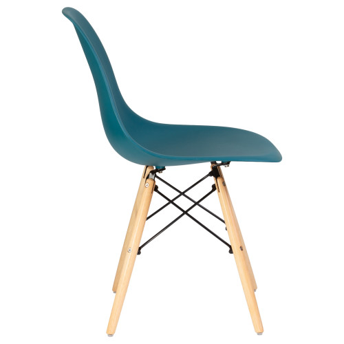 Стул обеденный DOBRIN DSW (ножки светлый бук, цвет морской волны (G-05))