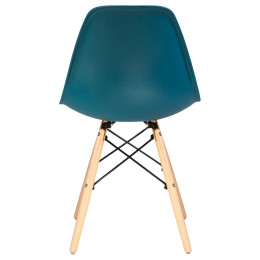 Стул обеденный DOBRIN DSW (ножки светлый бук, цвет морской волны (G-05))