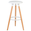 Табурет барный DOBRIN ROYCE (ножки светлый бук, цвет белый (W-02))