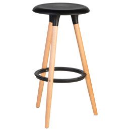 652PP-LMZL ROYCE, цвет сиденья черный (B-03), цвет основания светлый бук