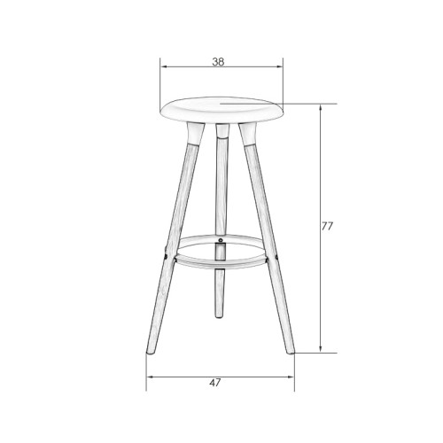 652PP-LMZL ROYCE, цвет сиденья черный (B-03), цвет основания светлый бук