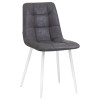 Стул обеденный DOBRIN ALEX (белые ножки, серая антрацитовая винтажная экокожа (RU-08))