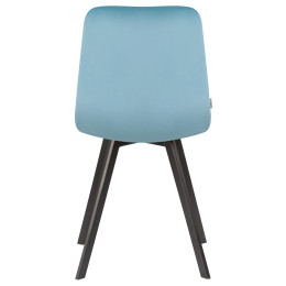 Стул обеденный DOBRIN ALEX SQUARE (черные матовые ножки, морской волны велюр (V108-57))