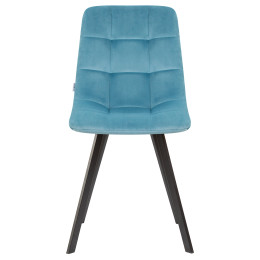 Стул обеденный DOBRIN ALEX SQUARE (черные матовые ножки, морской волны велюр (V108-57))