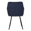 Стул обеденный DOBRIN ROBY (ЭМАЛЬ ЧЕРНЫЙ МУАР велюр Catania Dark Blue)