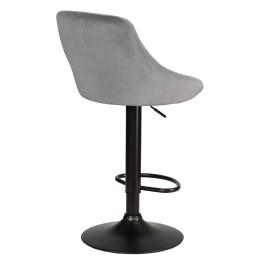 Стул барный DOBRIN LOGAN BLACK (серый велюр (MJ9-75))