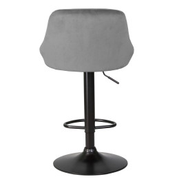 Стул барный DOBRIN LOGAN BLACK (серый велюр (MJ9-75))