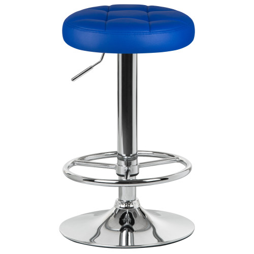 5008-LM BRUNO, цвет сиденья синий, цвет основания хром