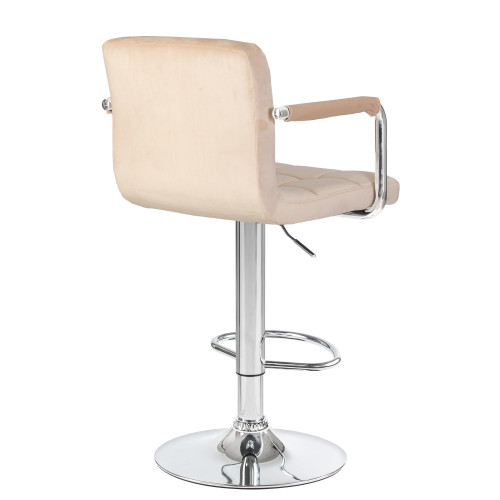 5011-LM KRUGER ARM, цвет сиденья бежевый велюр (MJ9-10), цвет основания хромированная сталь