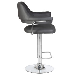 5019-LM CHARLY, цвет сиденья серый, цвет основания хром