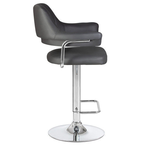 5019-LM CHARLY, цвет сиденья серый, цвет основания хром