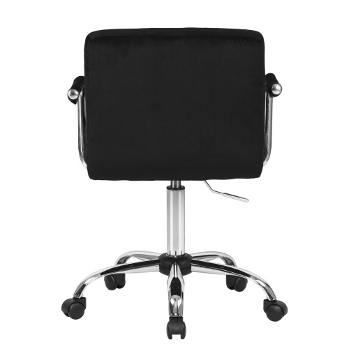 9400-LM TERRY, цвет сиденья черный велюр (MJ9-101), цвет основания хромированная сталь