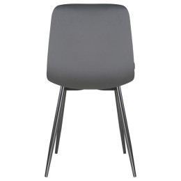 Стул обеденный DOBRIN ALEX (черные матовые ножки, темно-серый велюр (V108-91))
