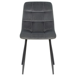 Стул обеденный DOBRIN ALEX (черные матовые ножки, темно-серый велюр (V108-91))